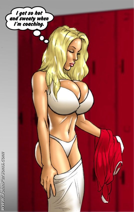 Black Cartoon Cheerleader Porn - Busty blonde cheerleader coach love to suck on a big black cock in the  shower â€“ Mega Boobs Cartoons