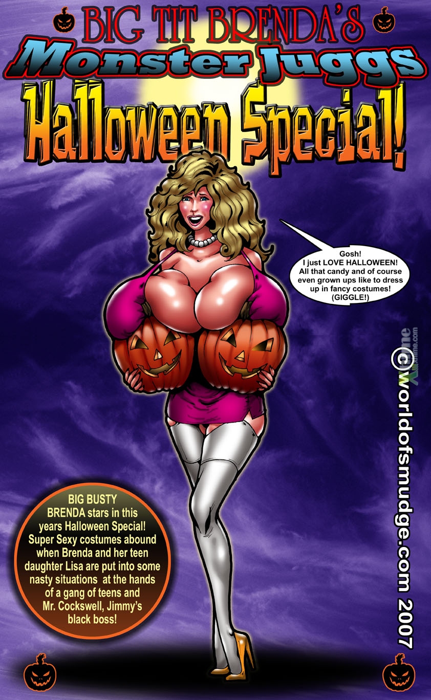 Halloween Toon Sluts - Big tit Milf likes to expose her massive melons during Halloween â€“ Mega  Boobs Cartoons