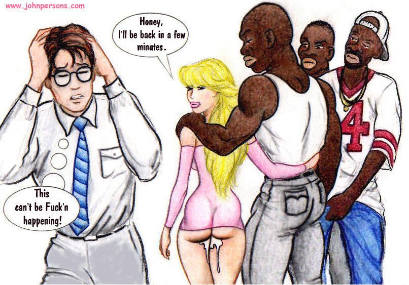 White Wives Black Cock Cartoons - Husband and wife go to the club to tease black guys but goes ...