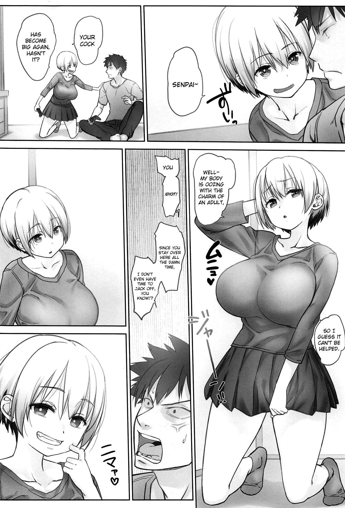 Anime girls, big boobs, Mosu_G, Uzaki-chan wa Asobitai!, Uzaki