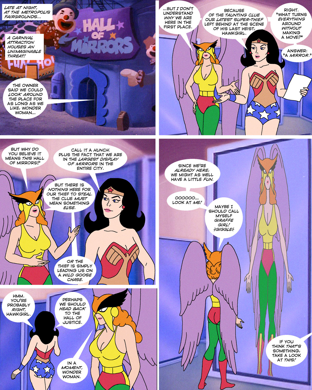 Hawkgirl 3d Porn - Super Friends: Done with Mirrors â€“ Justice League â€“ Mega Boobs Cartoons